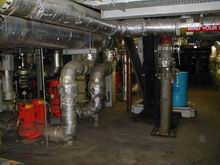 General views of pipework and pumps showing how complex it gets